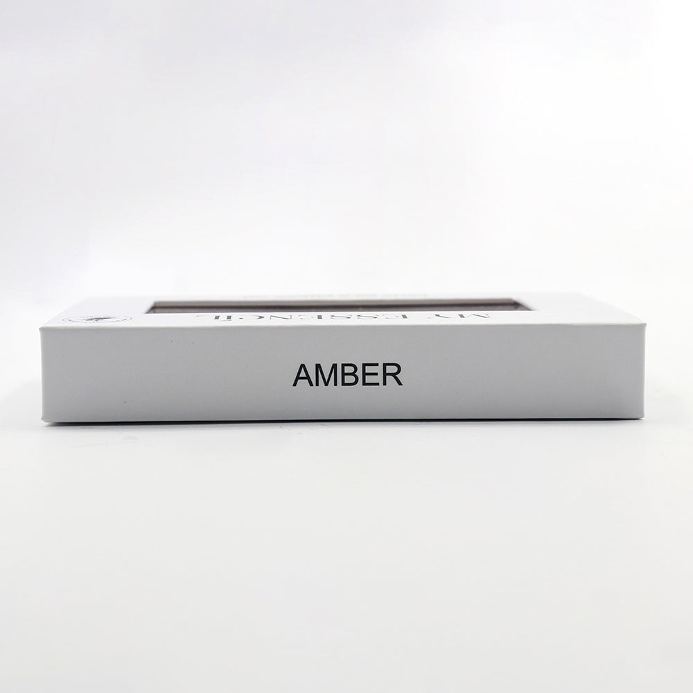AMBER - FAUX CILS PRESS ON MARRON LEGER