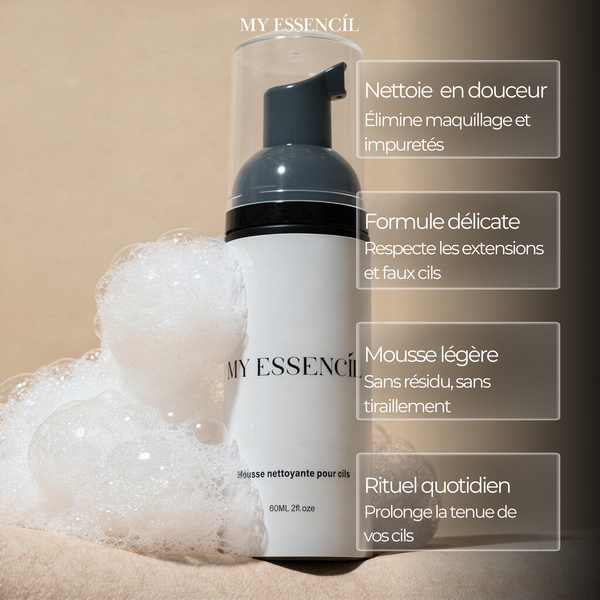 Mousse nettoyante pour cils