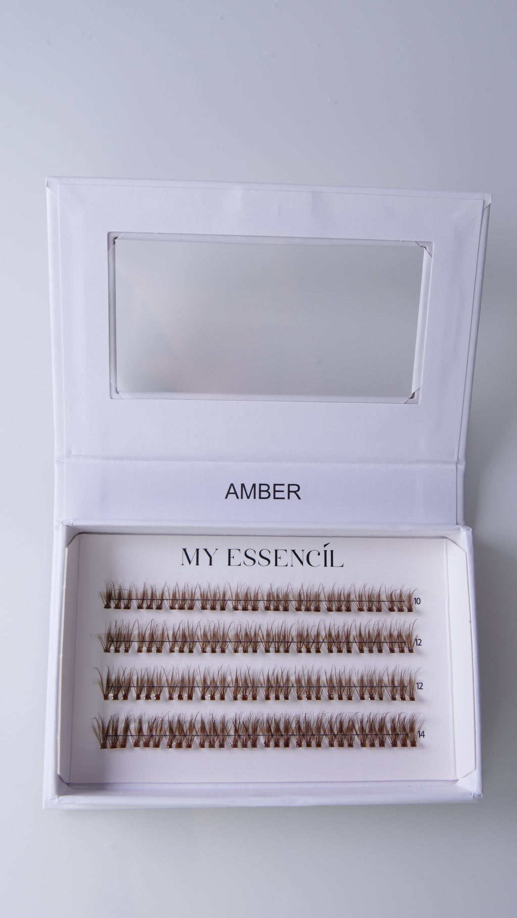 AMBER - FAUX CILS PRESS ON MARRON LEGER