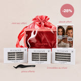 Iconic Summer Pack — 3 boxes of pre-glued false eyelashes of your choice + Tweezers | Free mini-bag