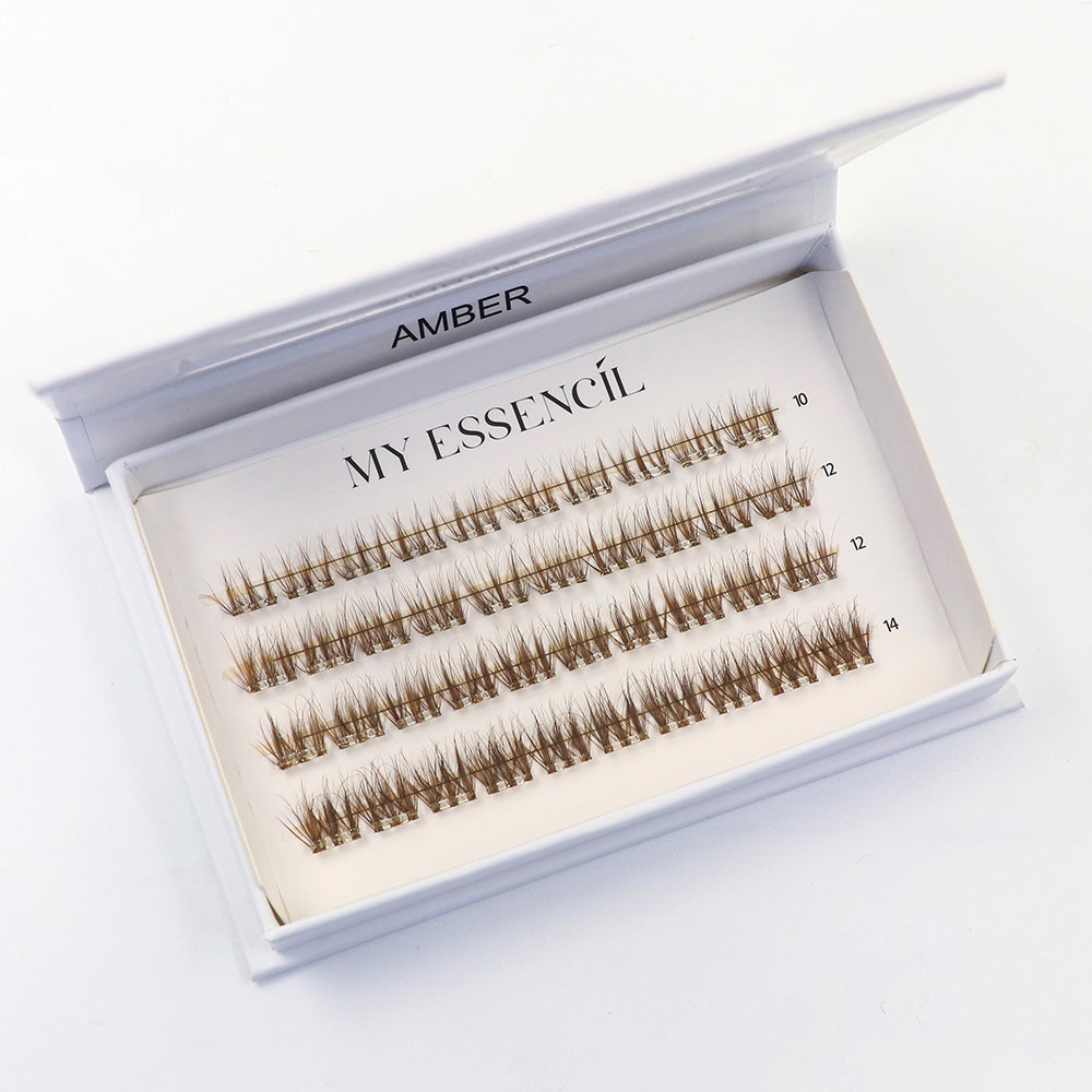 AMBER - FAUX CILS PRESS ON MARRON New 2025