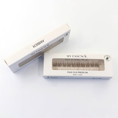 Boîte AMBER taille individuelle et étui sur fond blanc