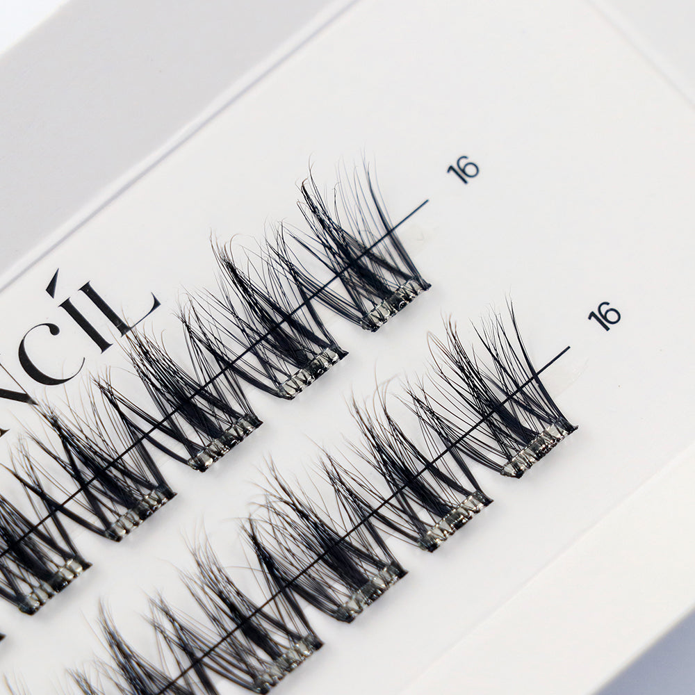 Clusters VOGUE effet wispy taille 16 mm dans leur boîte