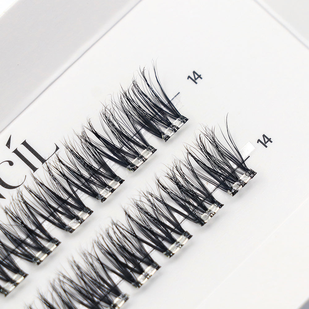 Clusters taille 14 mm en gros plan, recharge taille individuelle