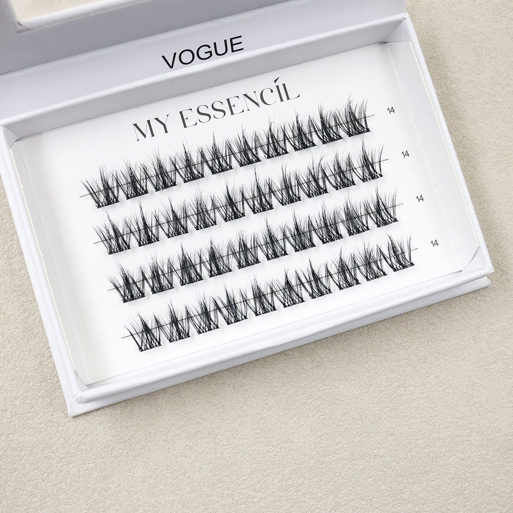 Boîte VOGUE ouverte de face, faux cils précollés spikés