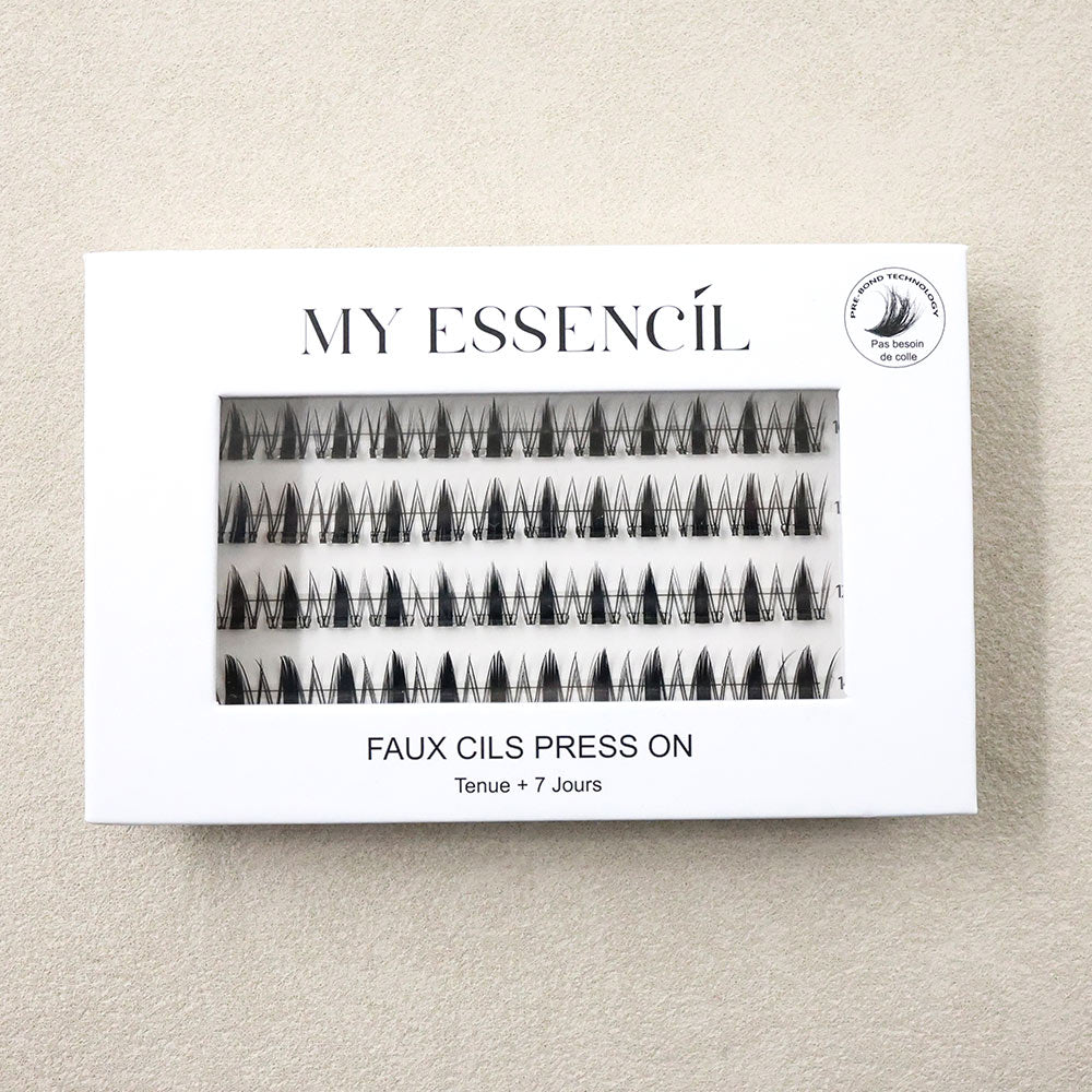 Boîte de faux cils press-on YOUKI fermée, tenue 7 jours