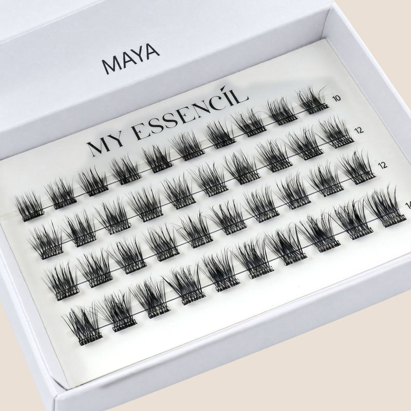 Faux-cils press-on MAYA My Essencìl – coffret de cils pré-collés noirs