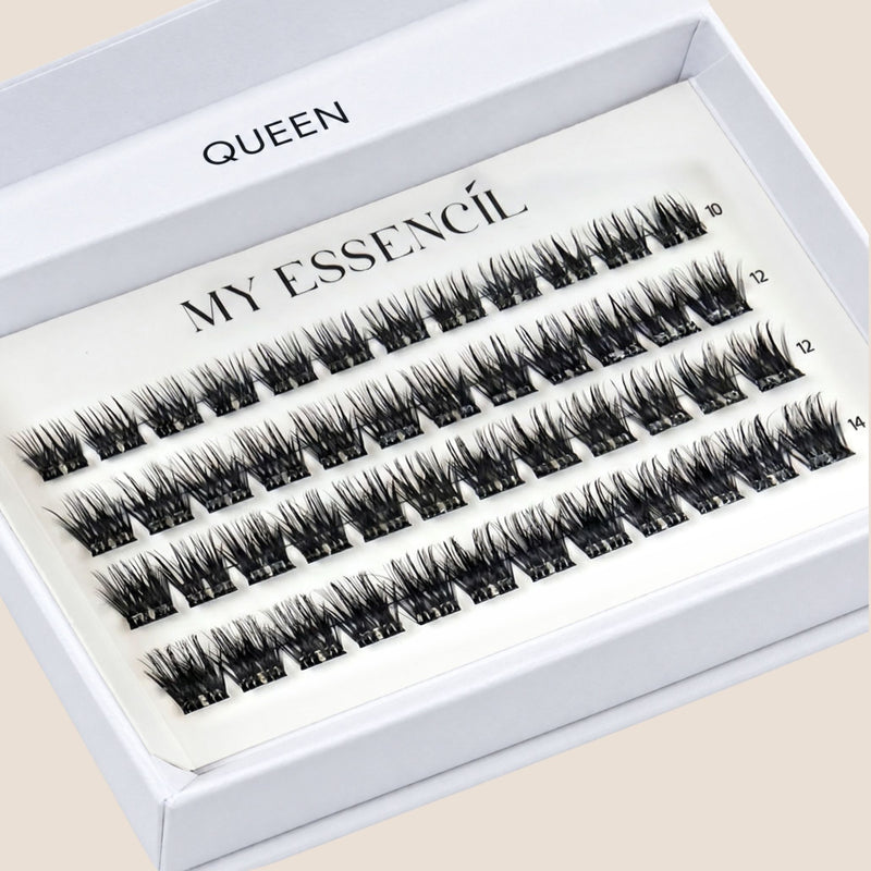 Faux-cils press-on QUEEN My Essencìl – coffret de cils pré-collés noirs