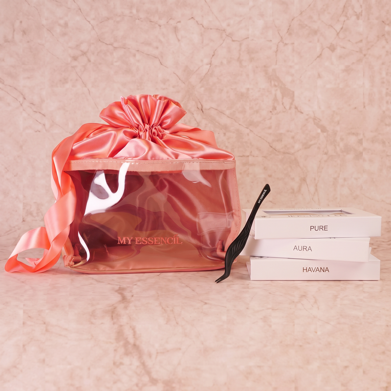 Iconic Summer Pack — 3 boxes of pre-glued false eyelashes of your choice + Tweezers | Free mini-bag